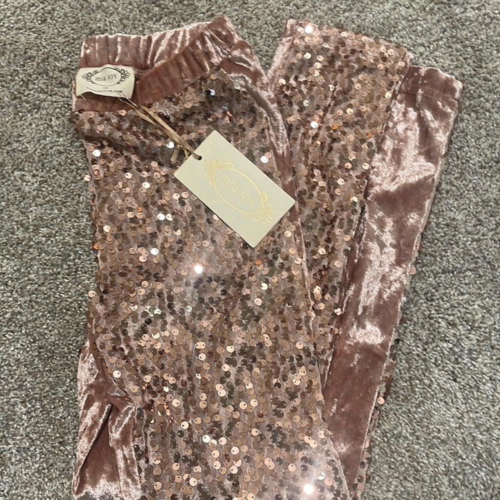 Joyfolie rose gold sequin legging